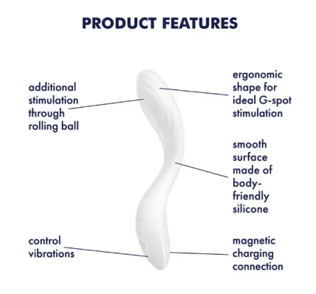 Вибратор для точки G с двигающимся шариком - Satisfyer Rrrolling Pleasure